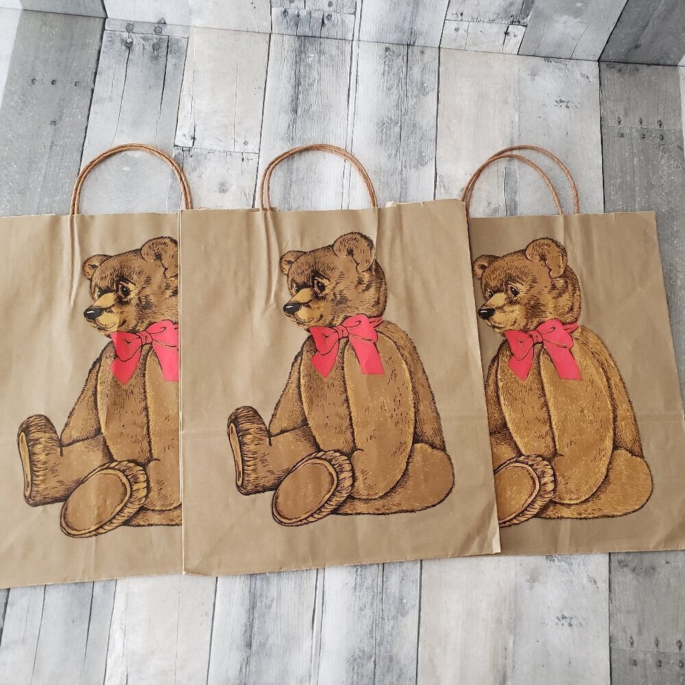 Vintage Gordon Fraser Teddy Bear large Gift Bags Paper (3)